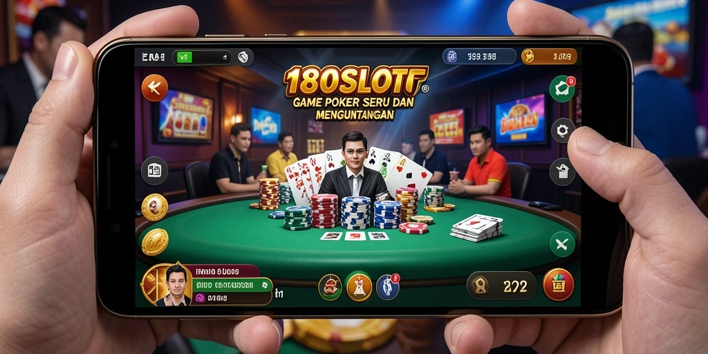 Tampilan gameplay 180SLOT yang menegangkan dengan pemain berkompetisi.