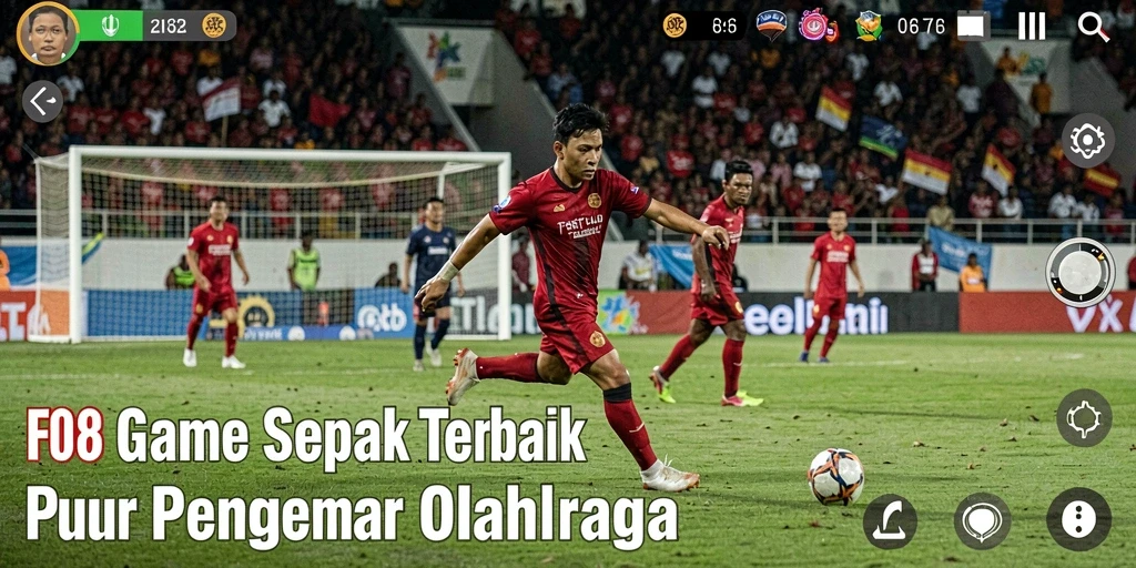 Tampilan permainan <strong>FO8</strong> dengan pemain terbaik di lapangan.