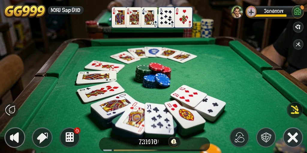 Tampilan gameplay GG999 yang seru dalam permainan Gaple.