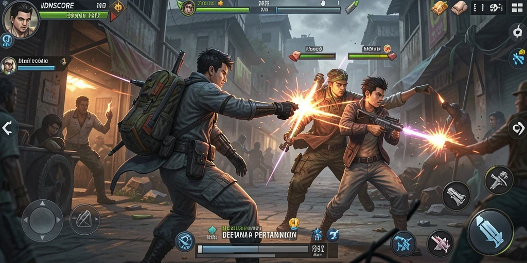 Tampilan menarik dari gameplay seru IDNSCORE saat beraksi.
