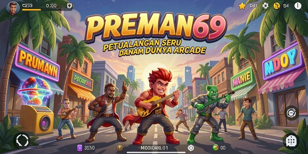 Tampilan menegangkan dalam gameplay PREMAN69 yang penuh aksi.