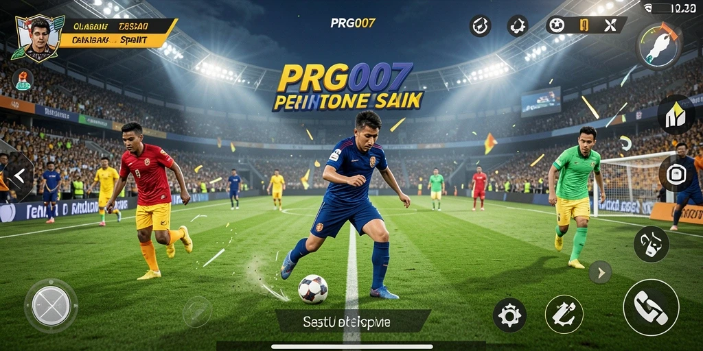 Tampilan gameplay mendebarkan dari PRG007 dengan aksi olahraga yang intens.