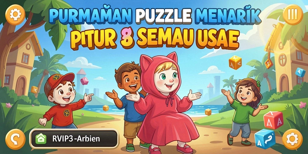 Screenshot gameplay RVIP3 menunjukkan level puzzle yang penuh warna dan menantang.