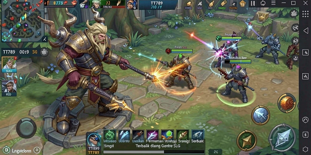 Tampilan gameplay strategis dan interaktif dari TT789.