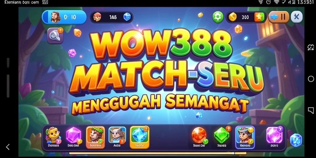 Tampilan gameplay WOW388 yang penuh warna dan efek menarik.